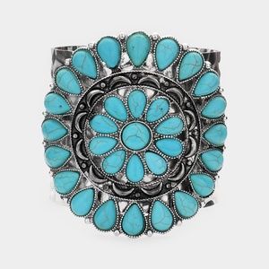Women's Natural Stone Cuff Bracelet